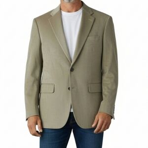 Vintage Marshall Fields Cashmere Camel Blazer Men's Size 40 Retro Preppy Office